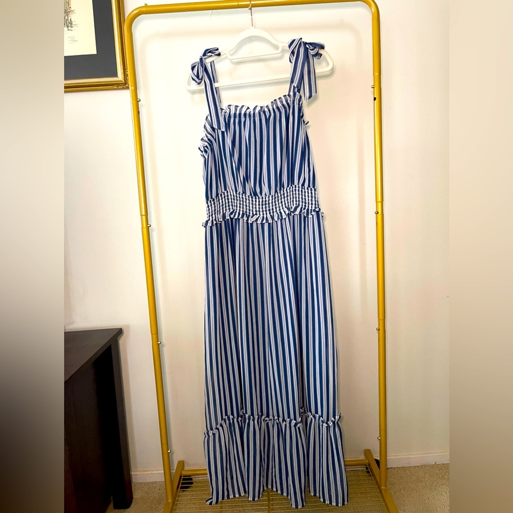 Bow Tie Maxi Dress NWT